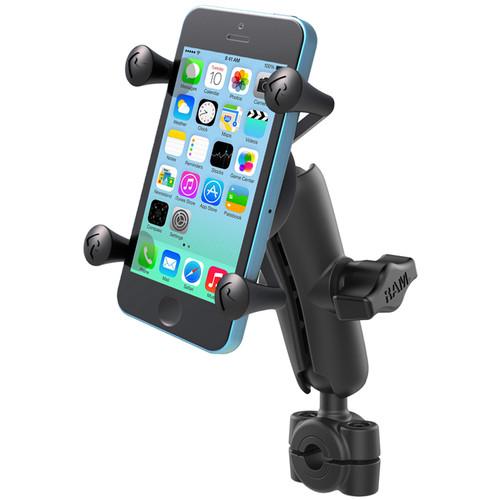 RAM MOUNTS Torque Mini Rail Base Kit with 1" Ball, Standard Arm, & X-Grip Cradle for Phone