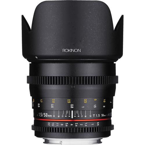 Rokinon 50mm T1.5 AS UMC Cine DS Lens for Nikon F Mount