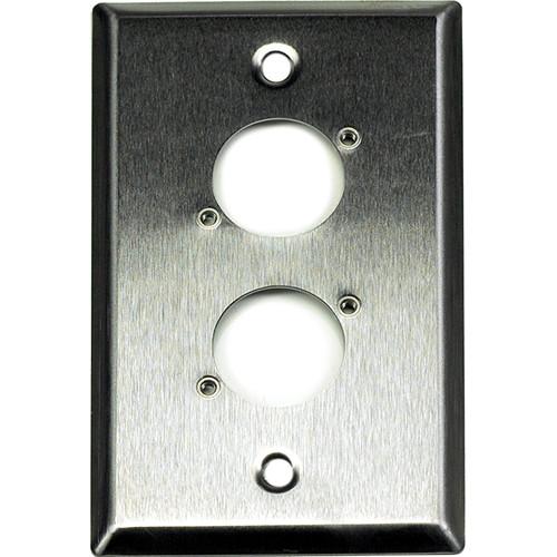 Whirlwind WP1 2H 1-Gang Wall Plate Punched for 2 Whirlwind Switchcraft D3F Terminals