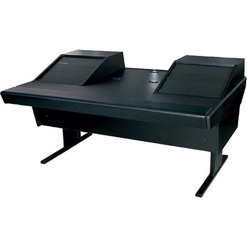 Argosy 70-70V2R Universal Workstation Desk with 25" Flat Desk Insert and Two VR1003 Front 10 RU & Rear 3 RU