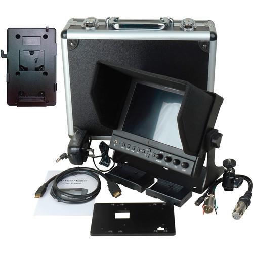 Delvcam DELV-WFORM7SDIVM 7" Camera-Top SDI Monitor with Video Waveform and V-Mount Battery Plate