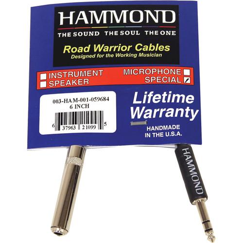 Hammond 1 4" Mono Female to Stereo Male Cable Adapter