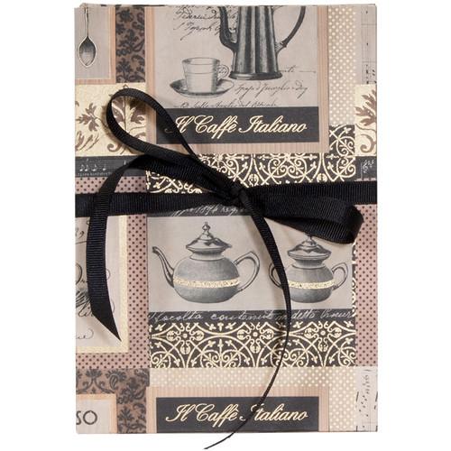 Lineco Accordion Album Kit with Black Pages and Caffe Italiano Cover