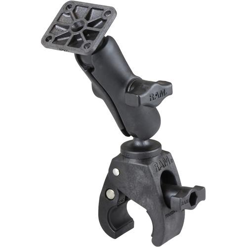 RAM MOUNTS Small Tough-Claw Base with Double Socket Arm and AMPS Rectangular Adapter Plate