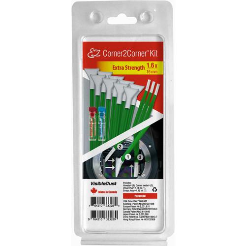 VisibleDust EZ Corner2Corner Extra Strength Kit with 1.6x Green MXD-100 Vswabs