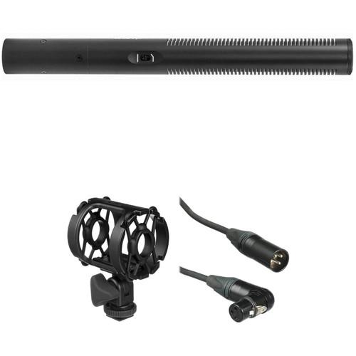 Azden SGM-250P Shotgun Microphone with Universal Shock Mount and XLR Cable Kit
