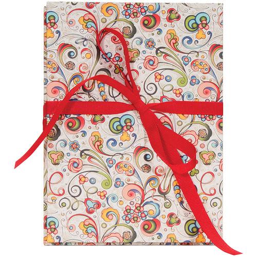 Lineco Accordion Album Kit with Ivory Pages and Art Nouveau Flowers Cover