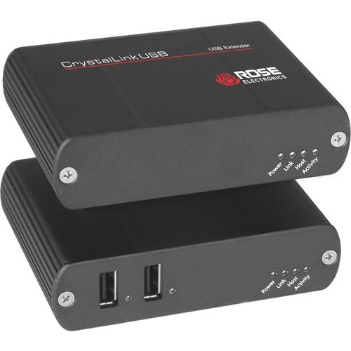 Rose Electronics CrystalLink USB 2.0 Extender Kit with 2 CAT5 Ports & Power Supply