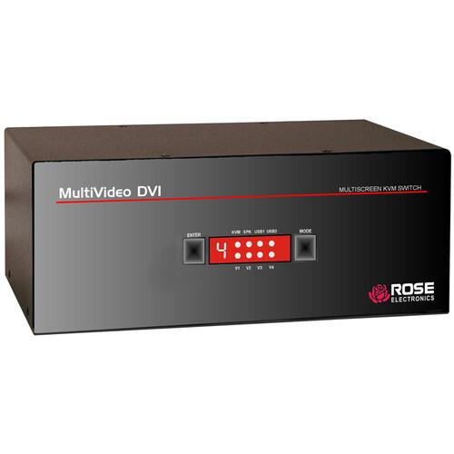 Rose Electronics MultiVideo 1x4 Dual-Link Dual-Video DVI-I Switch