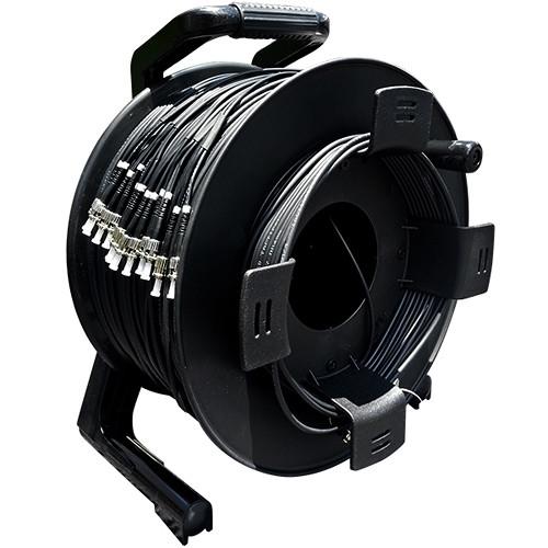 Tactical Fiber Systems DuraTAC Armored SM Tactical Fiber Cable & Reel with 12 ST Connectors