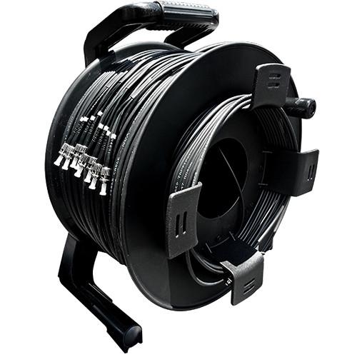 Tactical Fiber Systems DuraTAC Armored SM Tactical Fiber Cable & Reel with 8 ST Connectors