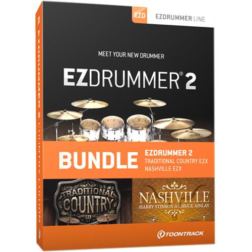 Toontrack EZdrummer 2 Country Edition - Virtual Drums and 2 Sound Libraries Bundle