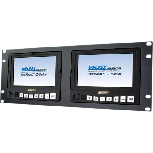 Weldex WDL-7172M2R Dual 7" Industrial Rack Mountable TFT LCD Monitor