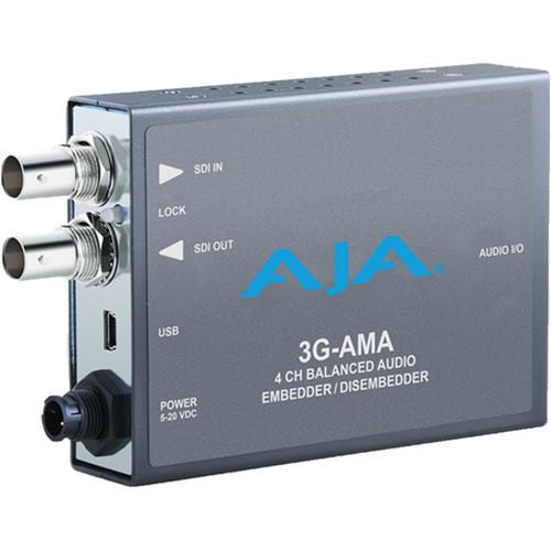 AJA 3G-AMA 3G-SDI 4-Channel Analog Audio Embedder Disembedder Mini-Converter