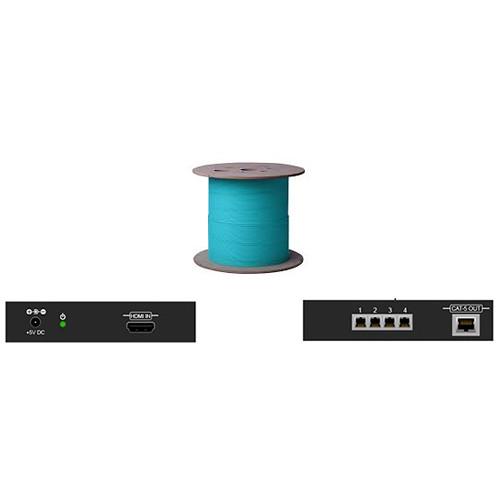 Apantac Single Link HDMI Extender with Four LC Fiber Optic Cables