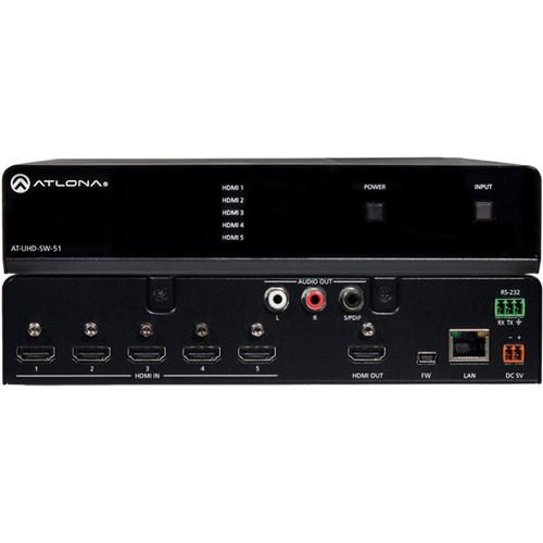 Atlona AT-UHD-SW-51 4K UHD 5-Input HDMI Switcher