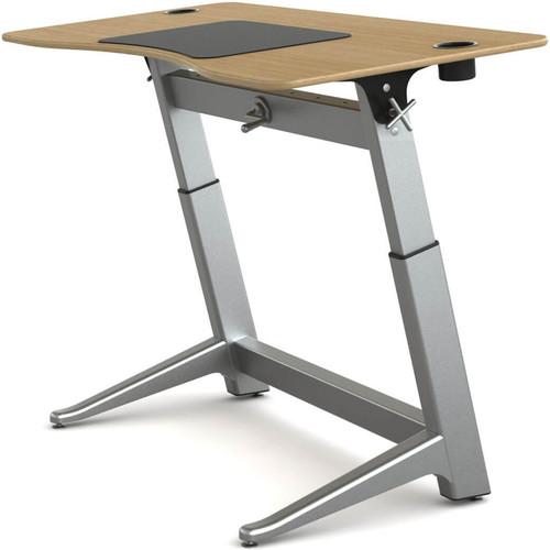 Focal Upright Furniture Locus Standing Desk with White Oak Veneer Top