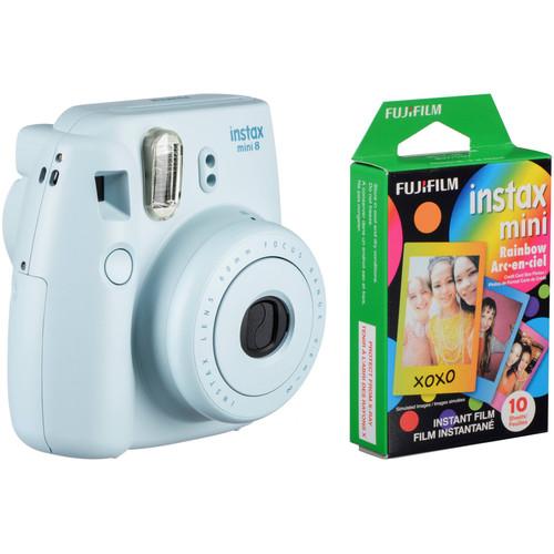 FUJIFILM instax mini 8 Instant Film Camera & Rainbow Instant Film Kit
