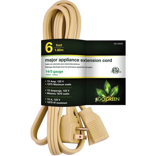 Go Green Single-Outlet Major Appliance Extension Cord