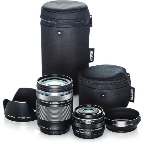 Olympus Travel Lens Kit with 14-150mm f 4-5.6 and 17mm f 1.8 Lenses