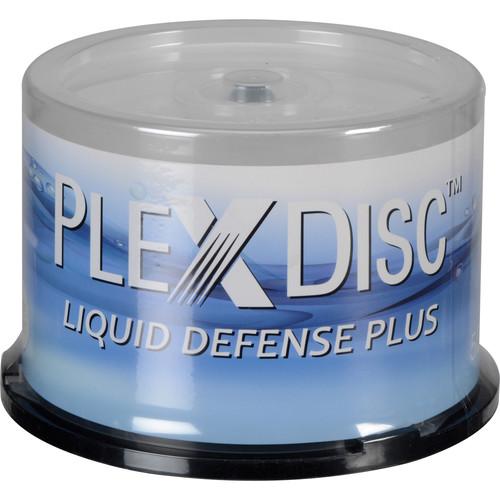 PlexDisc DVD-R Glossy White Inkjet Hub Printable Discs with Liquid Defense Plus