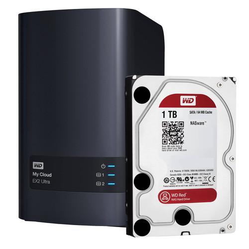 WD My Cloud EX2 Ultra 2TB 2-Bay Personal Storage Server Kit with Drives