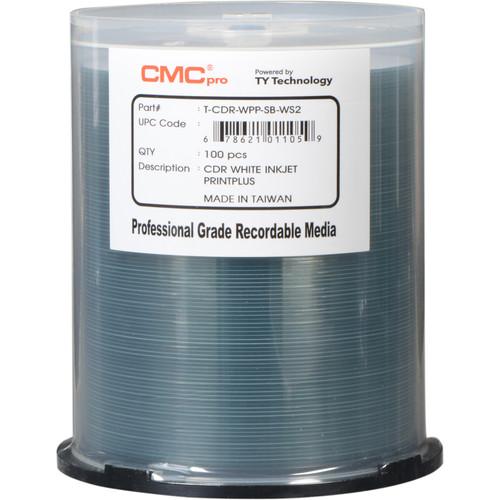 CMC Pro 700MB CD-R PrintPlus White Matte Printable 48x Discs