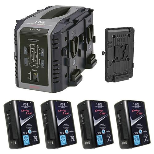 IDX System Technology Endura Cue-D150 V-Mount 4-Battery Kit for AJA CION