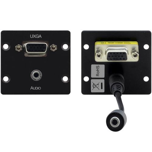 Kramer 15-Pin Sub-D HD & 3.5mm Plug Pass Through - Wall Plate Insert