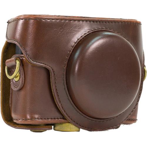 MegaGear Ever Ready PU Leather Camera Case and Strap for Sony Cyber-shot DSC-RX100 VI, V, IV, III