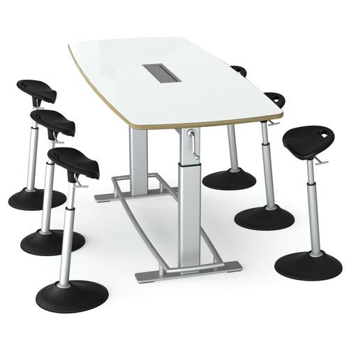 Focal Upright Furniture Confluence 6 Table and Six Mobis Seat Bundle