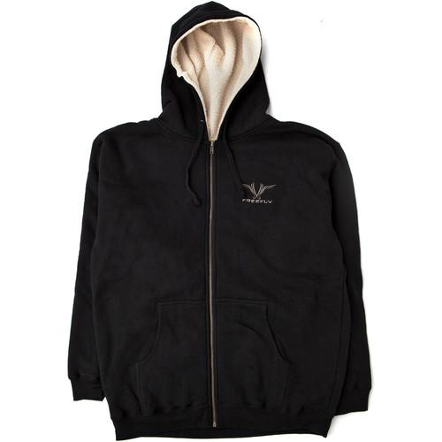 FREEFLY Embroidered Sherpa Lined Zippered Hoodie