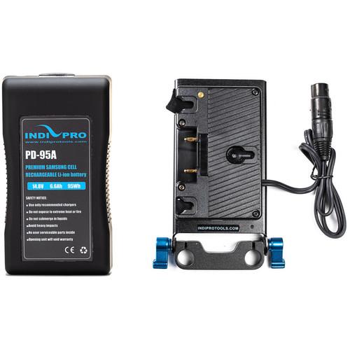 IndiPRO Tools Gold-Mount Battery and Plate with 4-Pin XLR Kit