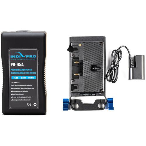 IndiPRO Tools Gold-Mount Battery and Plate with Canon LP-E6 Dummy Battery Kit