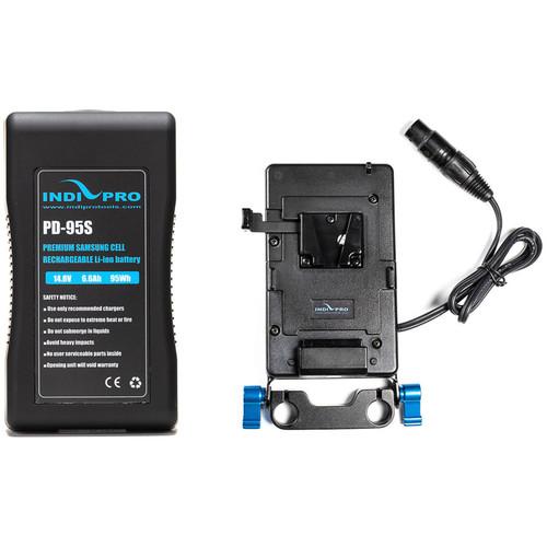 IndiPRO Tools V-Mount Battery and Plate with 4-Pin XLR Kit