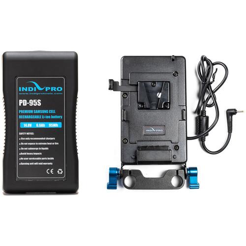 IndiPRO Tools V-Mount Battery and Plate with Blackmagic Pocket Cinema Camera Cable Kit