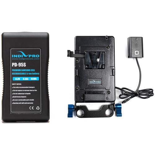 IndiPRO Tools V-Mount Battery and Plate with Sony NP-FW50 Dummy Battery Kit
