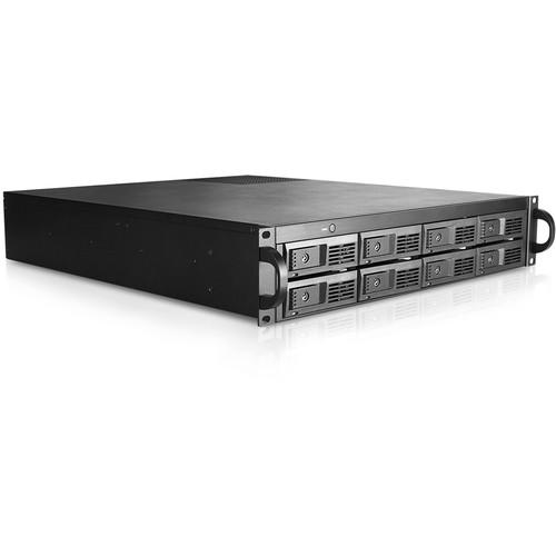 iStarUSA 8-Bay 3.5" SAS SATA 6.0Gbps miniSAS SFF8088 JBOD Trayless Rackmount Chassis