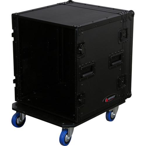Odyssey Innovative Designs Black Label 12-Space Amp Rack Case with Wheels