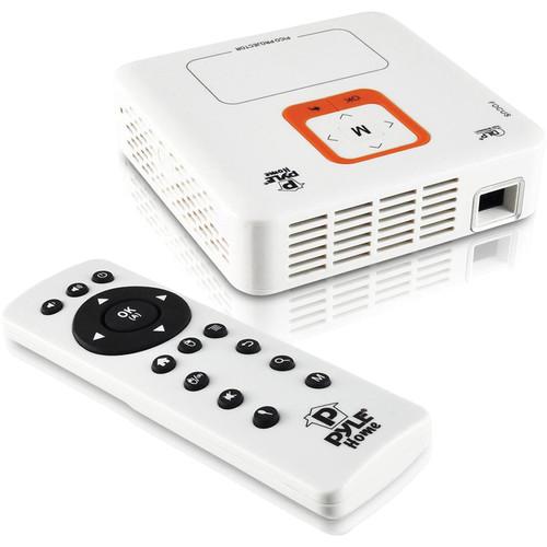 Pyle Pro PRJAND820 300-Lumen FWVGA Smart LED Pico Projector with Wi-Fi