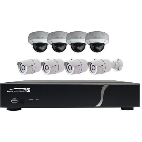 Speco Technologies ZIPT8BD2 8-Channel HD-TVI Digital Video Recorder Kit with 4 HD-TVI Dome Camera and 4 HD-TVI Bullet Camera