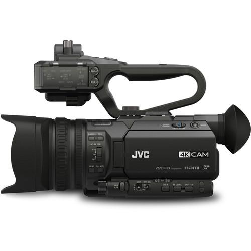 JVC GY-HM170UA 4KCAM Compact Professional Camcorder with Top Handle Audio Unit