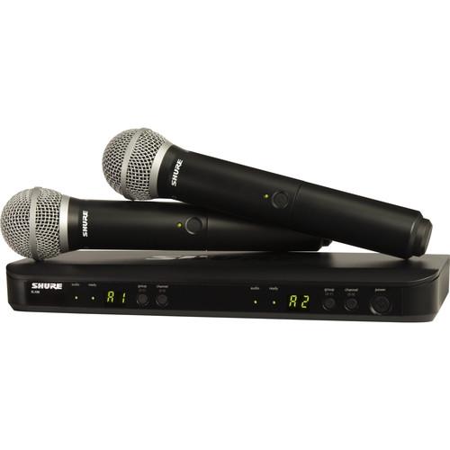 Shure BLX288 PG58 Dual-Transmitter Handheld Wireless System with 2 PG58 Mics