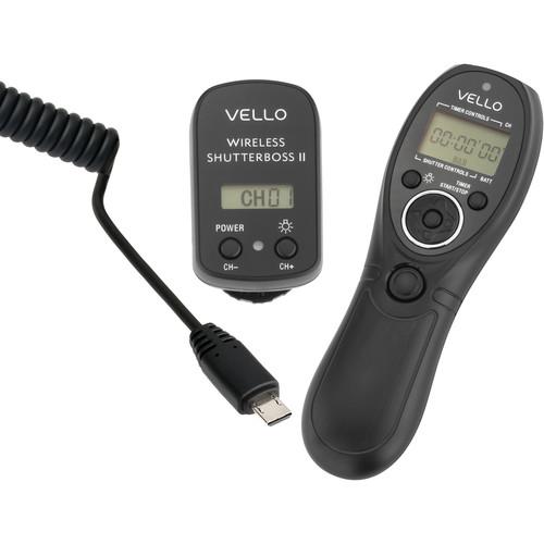 Vello Wireless ShutterBoss II Remote Switch with Digital Timer for Sony Multi-Terminal