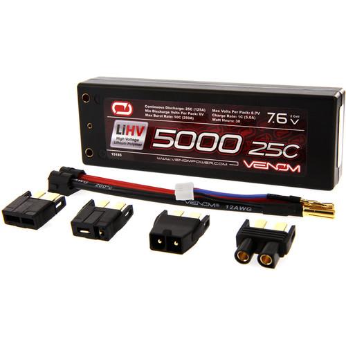 Venom Group 5,000mAh Hard-Case High-Voltage LiPo Battery with UNI Connector for RC Vehicles