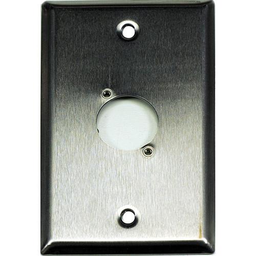 Whirlwind WP1 1H 1-Gang Wall Plate Punched for 1 Whirlwind Switchcraft D3F Terminal