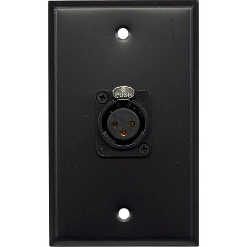Whirlwind WP1B 1FNS 1-Gang Wall Plate with 1 Neutrik Female XLR Screw Terminal
