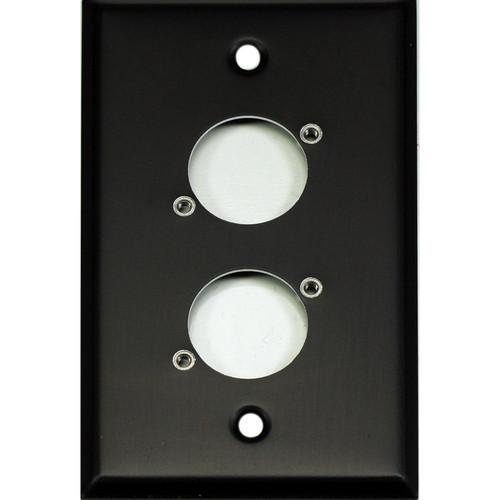 Whirlwind WP1B 2H 1-Gang Wall Plate Punched for 2 Whirlwind Switchcraft D3F Terminals