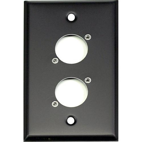 Whirlwind WP1B 2NDH 1-Gang Wall Plate Punched for 2 Neutrik XLR Terminals