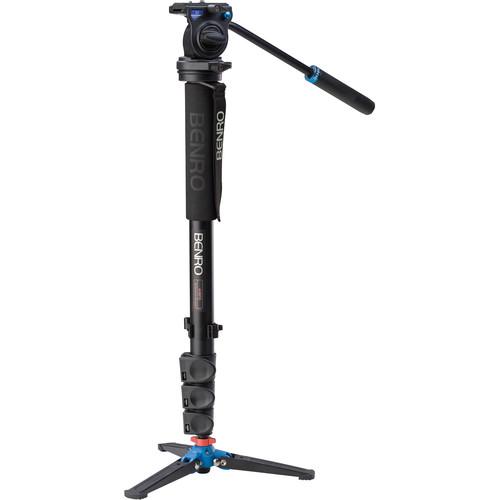 Benro A38FDS2 Series 3 Aluminum Monopod with 3-Leg Locking Base and S2 Video Head